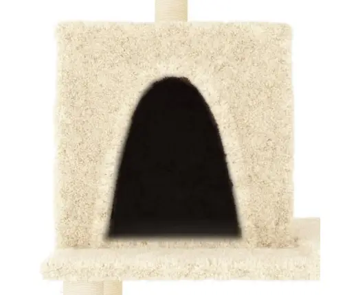 Kaķu Māja Ar Sizala Stabiem Nagu Asināšanai, 167 Cm, Krēmkrāsas  Vidaxl