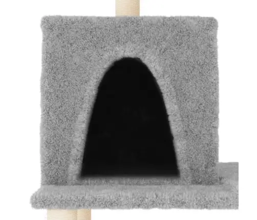 Kaķu Māja Ar Sizala Stabiem Nagu Asināšanai, 167 Cm, Pelēka Vidaxl