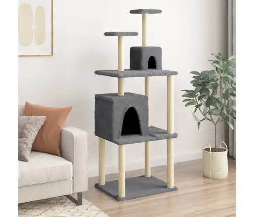 Kassimaja Sisalköitega Kraapimispuudega, Tumehall, 167 Cm