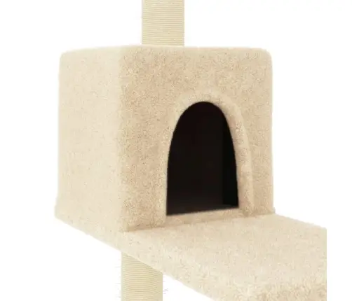 Kassimaja Sisalköitega Kraapimispostidega, Kreemjas, 95 Cm