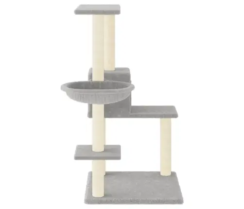 Kassimaja Sisalköitega Kraapimispostidega, Helehall, 95 Cm