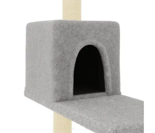 Kassimaja Sisalköitega Kraapimispostidega, Helehall, 95 Cm