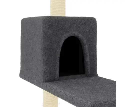 Kassimaja Sisalköitega Kraapimispostidega, Tumehall, 95 Cm