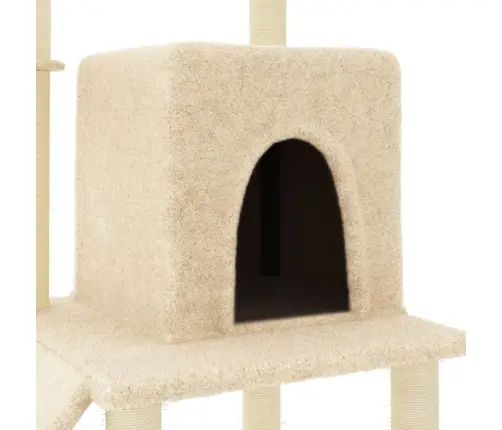 Draskyklė Katėms Su Stovais Iš Sizalio, Kreminė, 96,5Cm