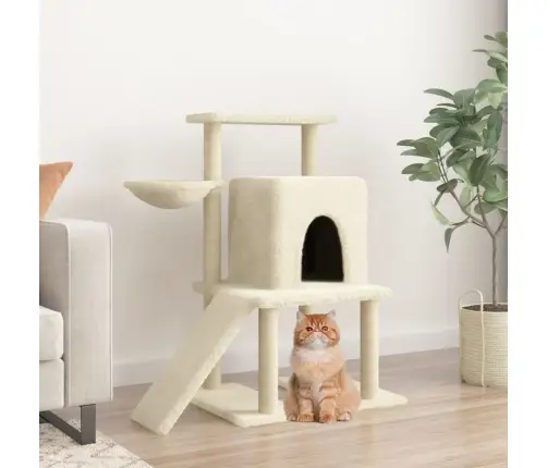 Draskyklė Katėms Su Stovais Iš Sizalio, Kreminė, 96,5Cm