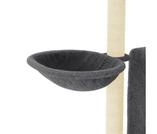 Kassimaja Sisalköitega Kraapimispostidega, Tumehall, 96,5 Cm