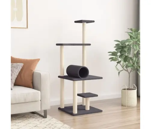 Draskyklė Katėms Su Stovais Iš Sizalio, Tamsiai Pilka, 136Cm