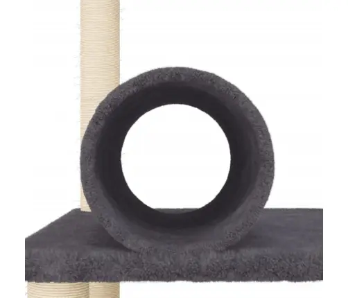 Draskyklė Katėms Su Stovais Iš Sizalio, Tamsiai Pilka, 136Cm