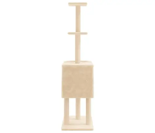 Kassimaja Sisalköitega Kraapimispuuga, Kreemjas, 145 Cm