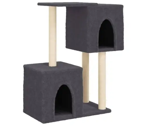 Kaķu Māja Ar Sizala Stabiem Nagu Asināšanai, 86 Cm, Pelēka Vidaxl