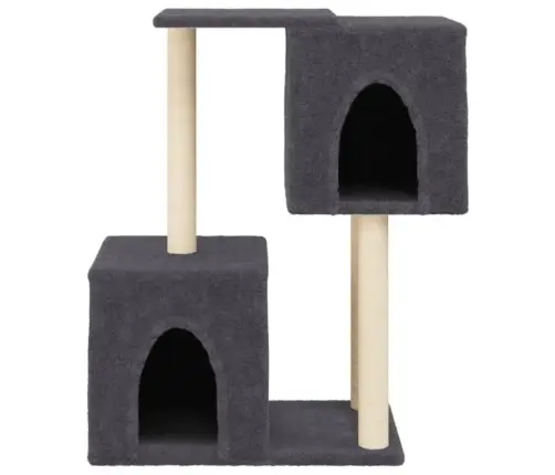 Kaķu Māja Ar Sizala Stabiem Nagu Asināšanai, 86 Cm, Pelēka Vidaxl