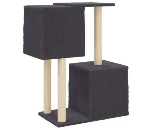 Kaķu Māja Ar Sizala Stabiem Nagu Asināšanai, 86 Cm, Pelēka Vidaxl