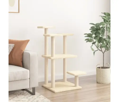 Nagu Asināšanas Stabi Ar Platformām, Krēmkrāsas, 98,5 Cm Vidaxl