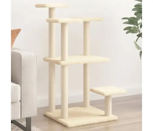 Nagu Asināšanas Stabi Ar Platformām, Krēmkrāsas, 98,5 Cm Vidaxl