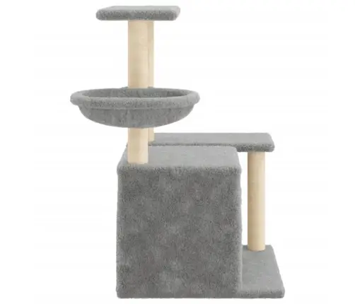 Kassimaja Sisalköitega Kraapimispuudega, Helehall, 83 Cm