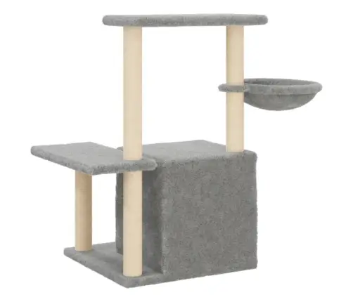 Kassimaja Sisalköitega Kraapimispuudega, Helehall, 83 Cm