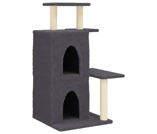 Kaķu Māja Ar Sizala Stabiem Nagu Asināšanai, 97 Cm, Pelēka Vidaxl