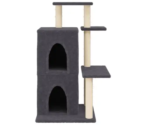 Kaķu Māja Ar Sizala Stabiem Nagu Asināšanai, 97 Cm, Pelēka Vidaxl