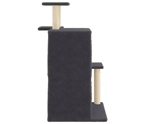 Kaķu Māja Ar Sizala Stabiem Nagu Asināšanai, 97 Cm, Pelēka Vidaxl