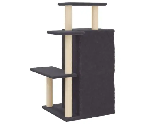 Kaķu Māja Ar Sizala Stabiem Nagu Asināšanai, 97 Cm, Pelēka Vidaxl