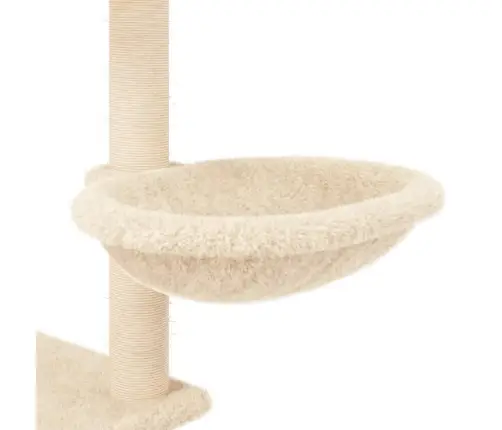 Kassimaja Sisalköitega Kraapimispuuga, Kreemjas, 153 Cm