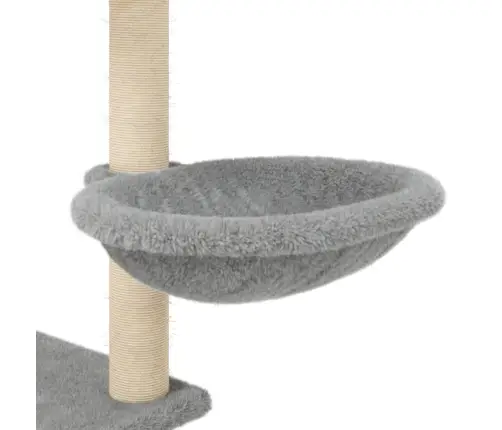 Kaķu Māja Ar Sizala Stabiem Nagu Asināšanai, 153 Cm, Pelēka Vidaxl