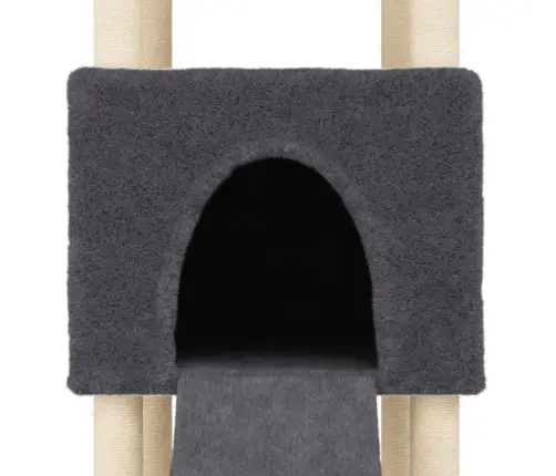 Kassimaja Sisalköitega Kraapimispuudega, Tumehall, 153 Cm