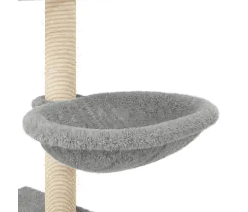 Kaķu Māja Ar Sizala Stabiem Nagu Asināšanai, 117 Cm, Pelēka Vidaxl