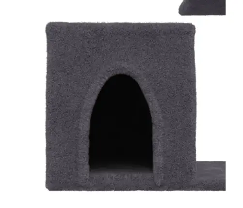 Kassimaja Sisalköitega Kraapimispostidega, Tumehall, 50,5 Cm