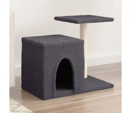 Kassimaja Sisalköitega Kraapimispostidega, Tumehall, 50,5 Cm