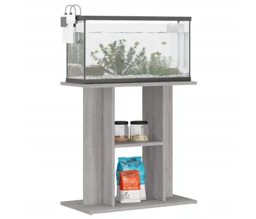 Akvārija Statīvs, Pelēka Ozola, 60X30X60 Cm, Inženierijas Koks Vidaxl