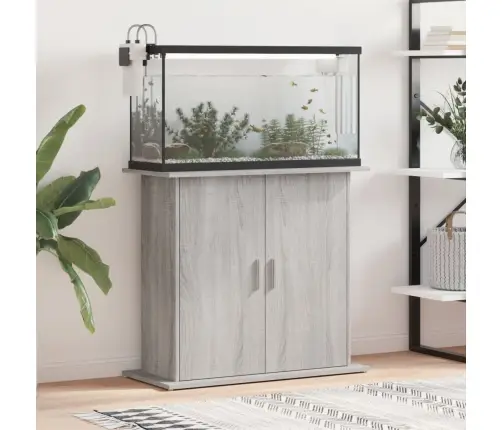 Akvārija Statīvs, Pelēka Ozola, 81X36X73 Cm, Inženierijas Koks Vidaxl