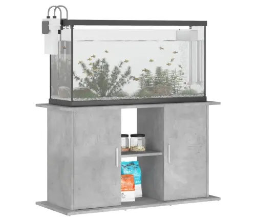 Akvariumo Stovas, Betono Pilkas, 101X41X58cm Inžinerinė Mediena