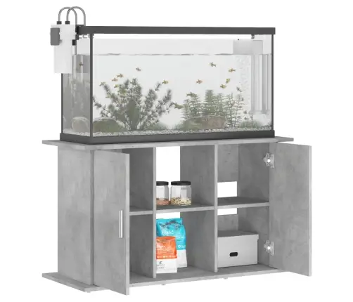 Akvariumo Stovas, Betono Pilkas, 101X41X58cm Inžinerinė Mediena