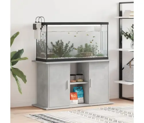 Akvariumo Stovas, Betono Pilkas, 101X41X58cm Inžinerinė Mediena