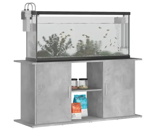 Akvārija Statīvs, Betonpelēks, 121X41X58 Cm, Inženierijas Koks Vidaxl