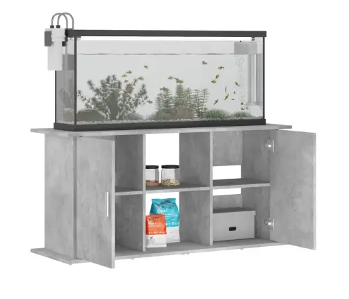 Akvārija Statīvs, Betonpelēks, 121X41X58 Cm, Inženierijas Koks Vidaxl