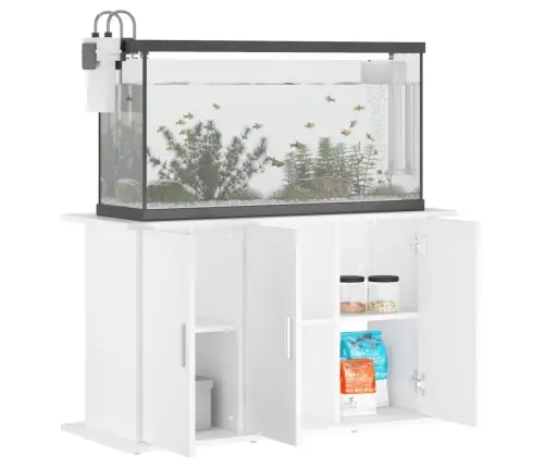 Akvārija Statīvs, Balts, 101X41X58 Cm, Inženierijas Koks Vidaxl