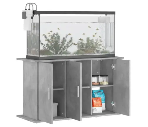 Akvariumo Stovas, Betono Pilkas, 101X41X58cm Inžinerinė Mediena