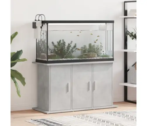 Akvariumo Stovas, Betono Pilkas, 101X41X58cm Inžinerinė Mediena