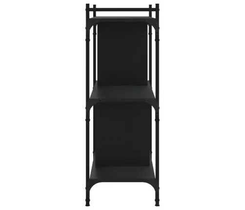 Grāmatu Plaukts, 3 Līmeņi, Melns, 76X32X88 Cm, Koks Vidaxl