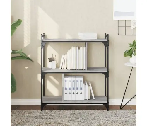 Raamaturiiul 3 Korrust, Hall Sonoma, 76 X 32 X 88 cm Tehispuit Raamaturiiul 3 Korrust, Hall Sonoma, 76 X 32 X 88 cm Tehispuit