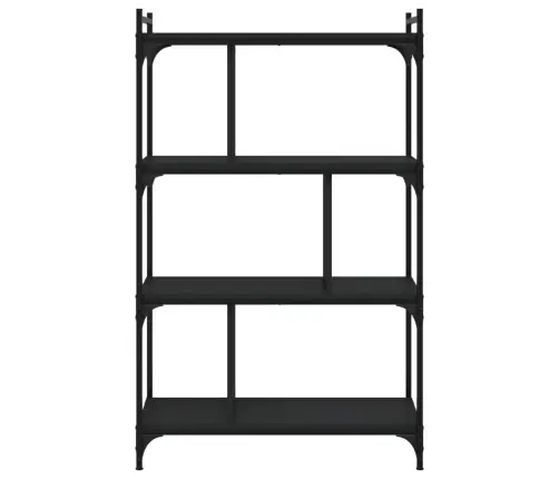 Grāmatu Plaukts, 4 Līmeņi, Melns, 76X32X123 Cm, Koks Vidaxl