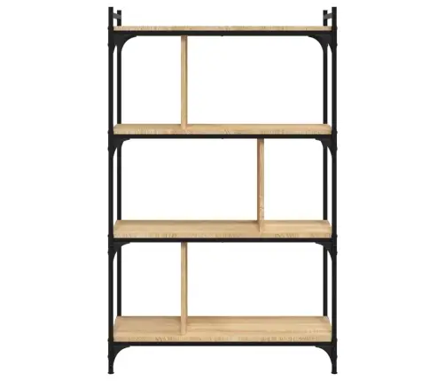 Raamaturiiul 4 Korrust, Sonoma Tamm, 76X32X123 cm Tehispuit