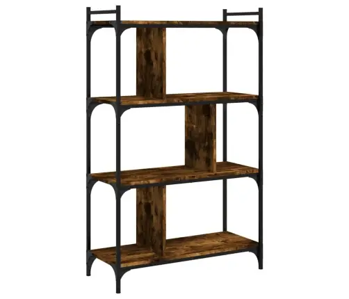 Raamaturiiul 4 Korrust, Suitsutamm, 76X32X123 cm Tehispuit