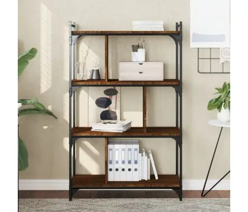 Grāmatu Plaukts, 4 Līmeņi, Brūns, 76X32X123 Cm, Koks Vidaxl