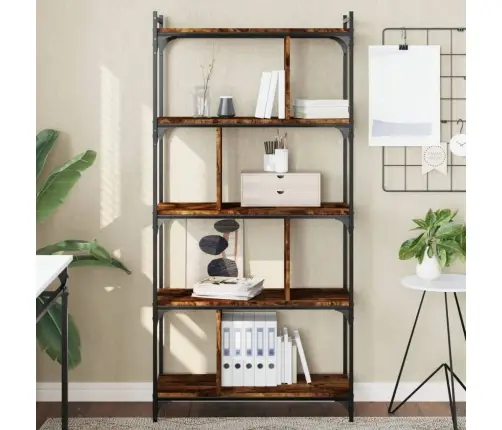 Grāmatu Plaukts, 5 Līmeņi, Ozola Krāsa, 76X32X158 Cm, Koks Vidaxl