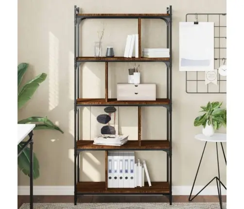 Grāmatu Plaukts, 5 Līmeņi, Brūns, 76X32X158 Cm, Koks Vidaxl