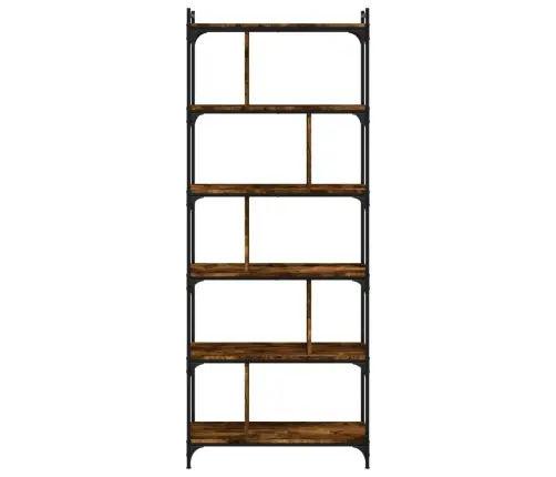 Grāmatu Plaukts, 6 Līmeņi, Ozola Krāsa, 76X32X192 Cm, Koks Vidaxl