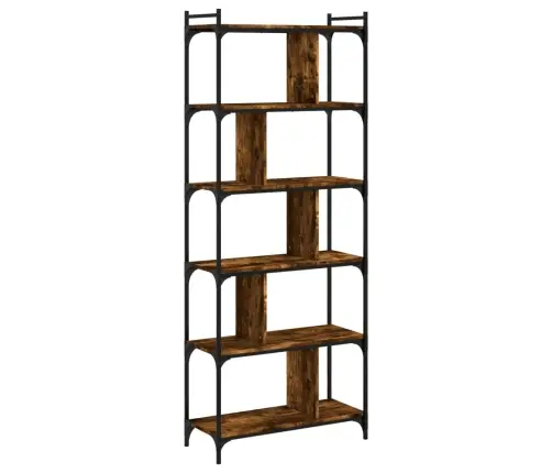 Grāmatu Plaukts, 6 Līmeņi, Ozola Krāsa, 76X32X192 Cm, Koks Vidaxl